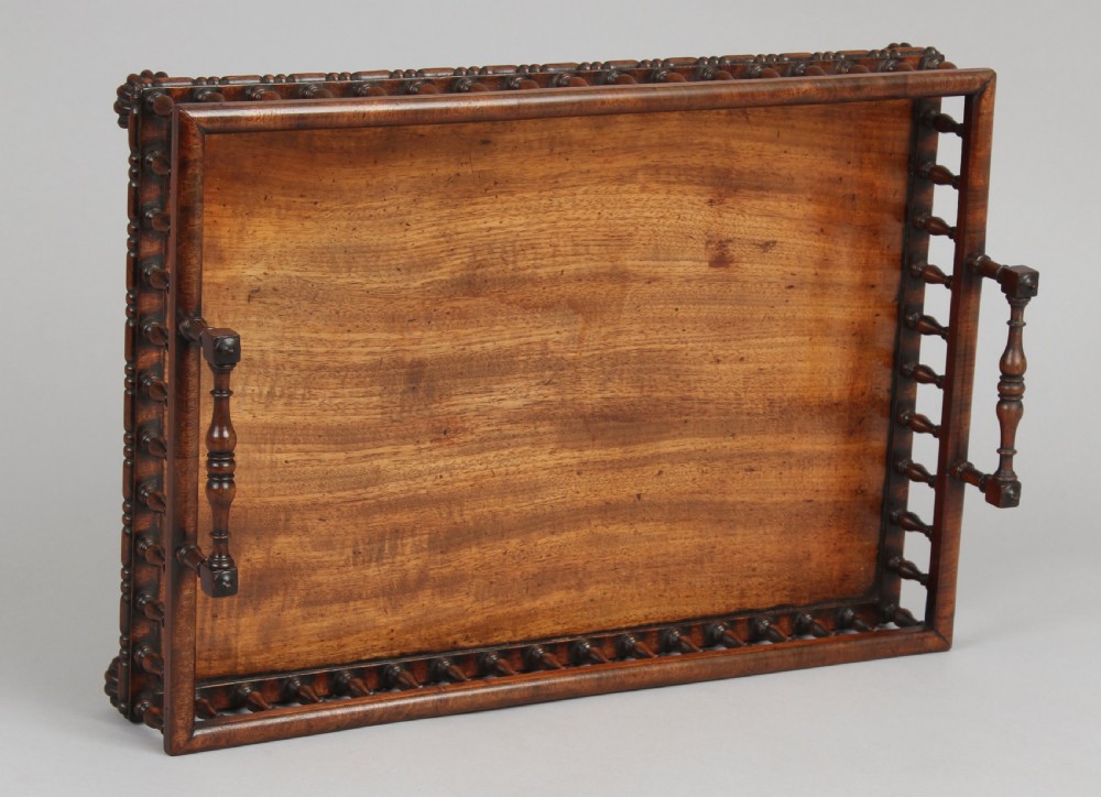 George IV period mahogany desk-tray View IV