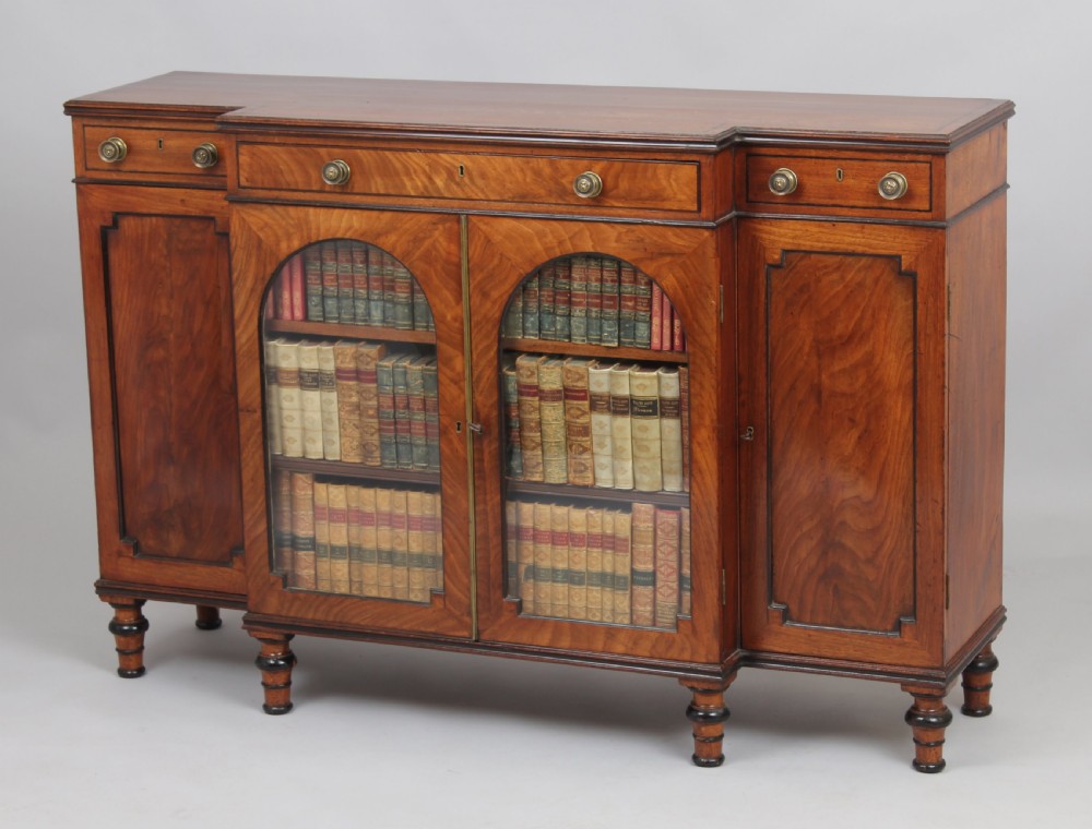 George IV small mahogany breakfront side-cabinet View V