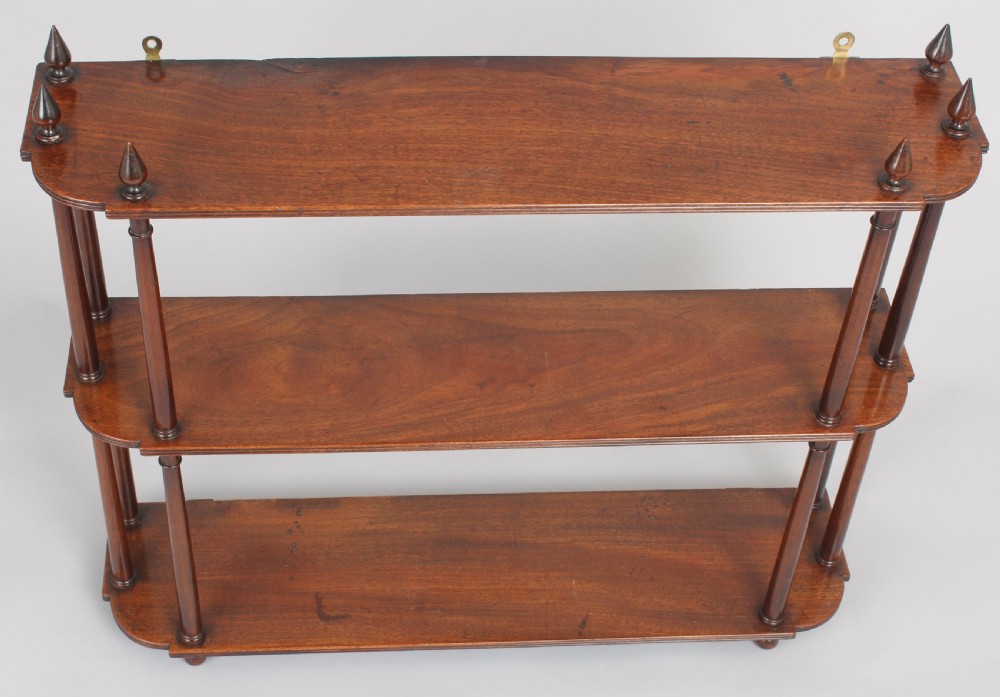 Early 19th century mahogany wall-shelves View II