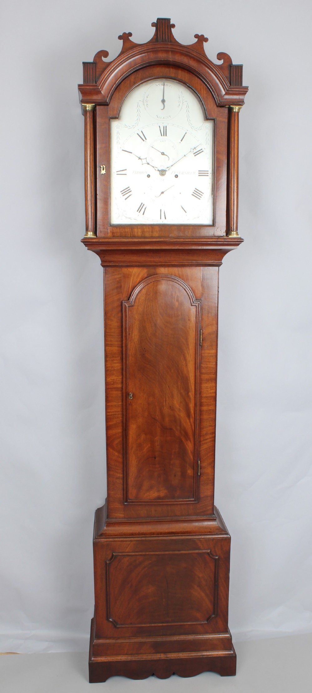 George III period mahogany long-case clock by John Vidion of Faversham