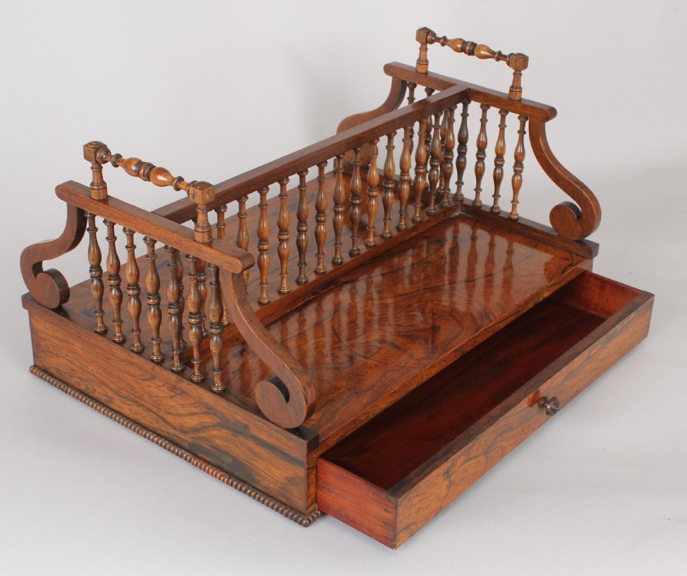 Fine Regency period rosewood book-stand in the manner of Gillows of Lancaster View III