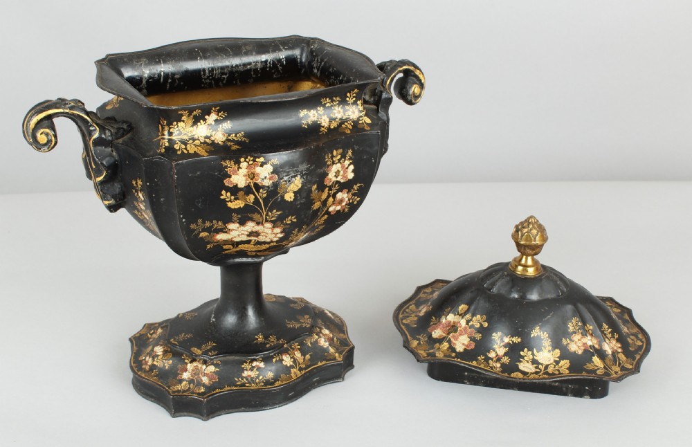 Early 19th century Toleware chestnut urn View III