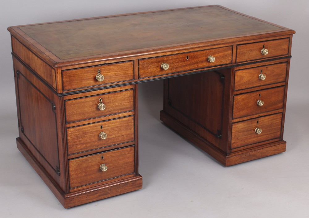 George IV period mahogany partners' desk
