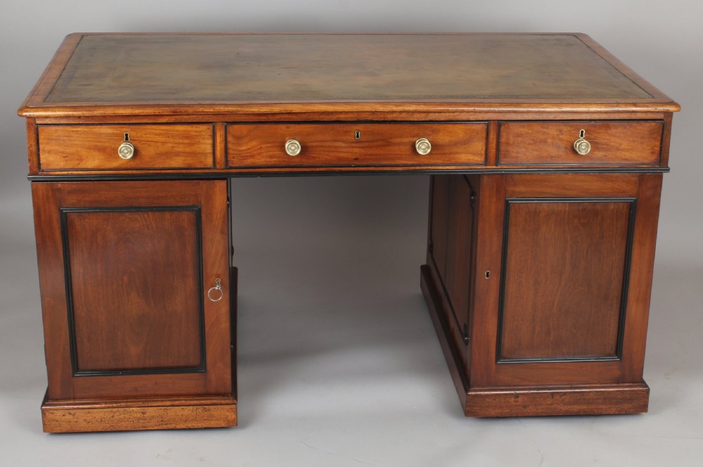 George IV period mahogany partners' desk View III