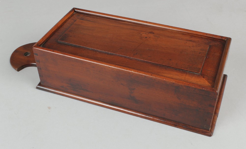 George III period mahogany candle-box View II