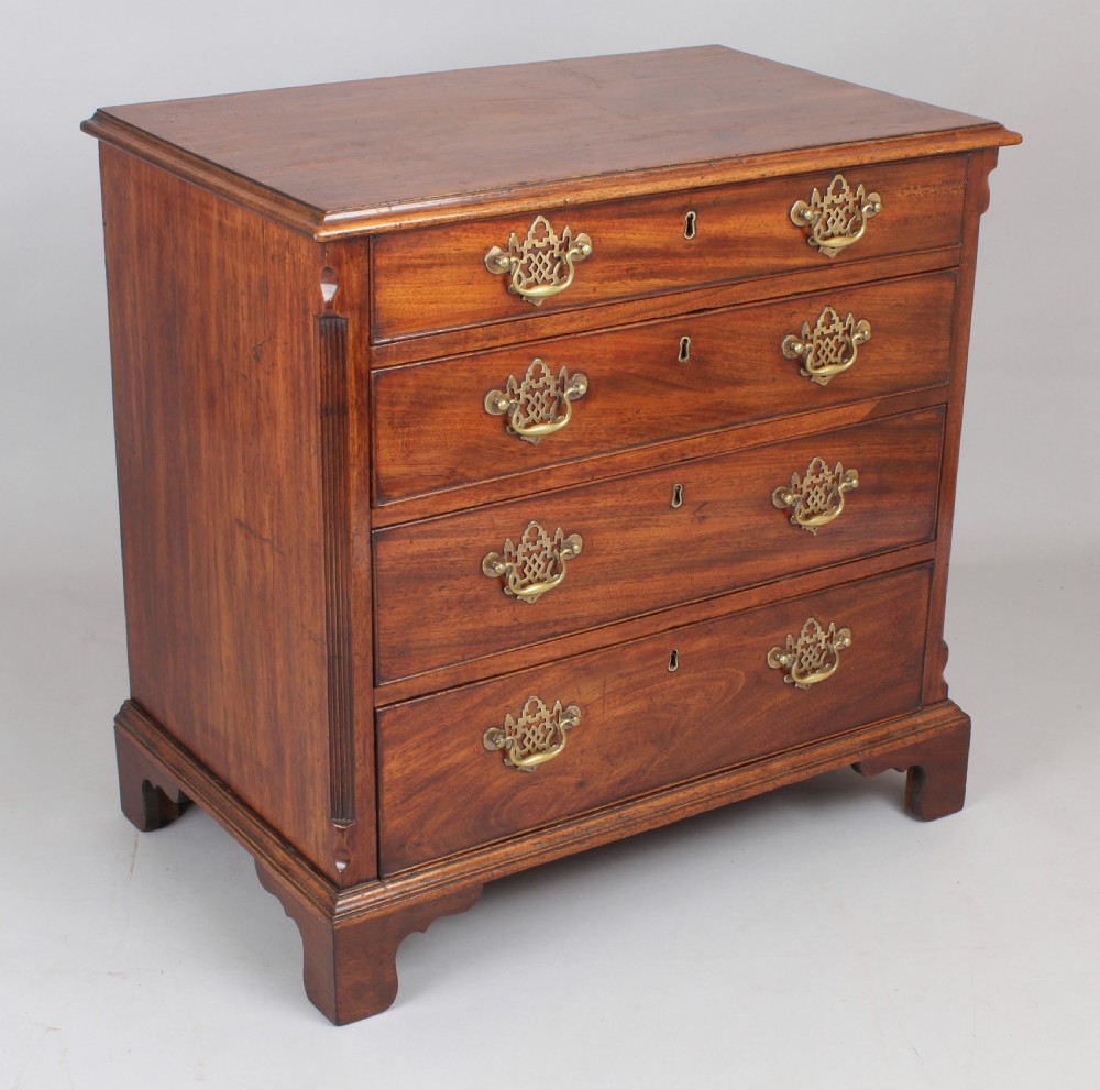 George III period small mahogany chest of drawers View III