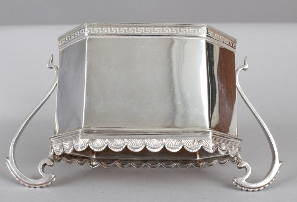 Fine quality George V heavy-gauge silver four-piece tea and coffee service in the late 18th century style View VI