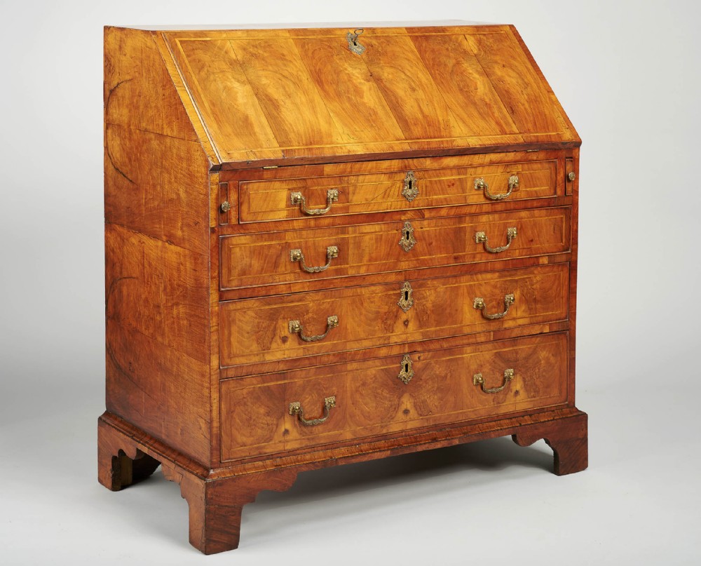 George II period walnut bureau