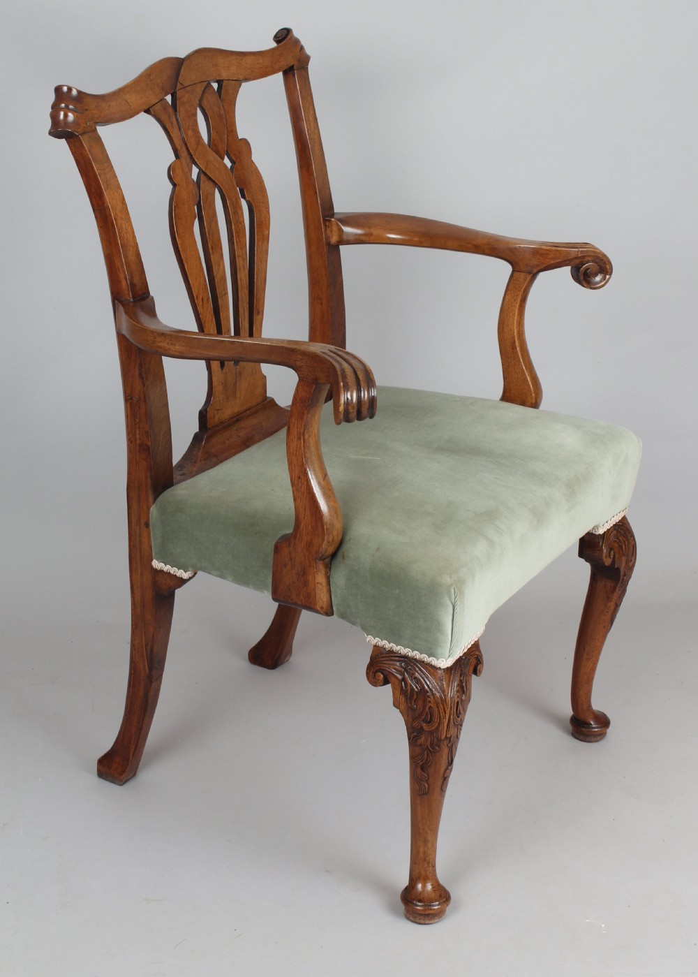 Golden walnut elbow-chair View II