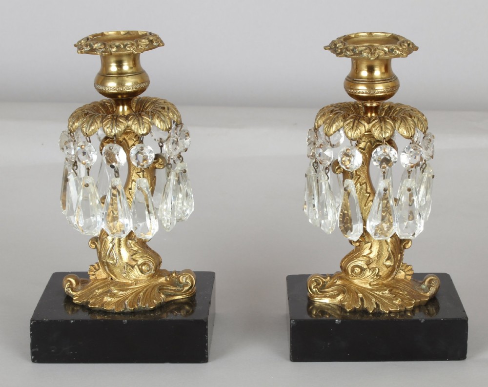 Pair of fine George IV period ormolu lights