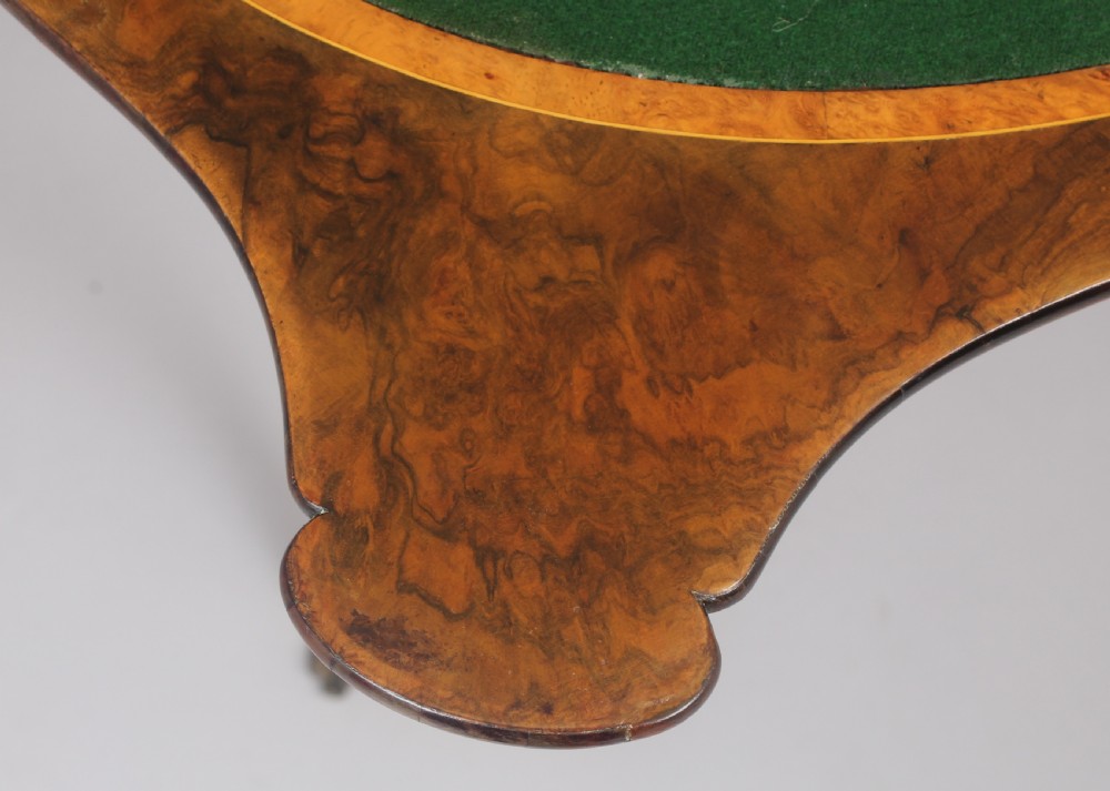Fine quality Victorian burr-walnut card-table View V
