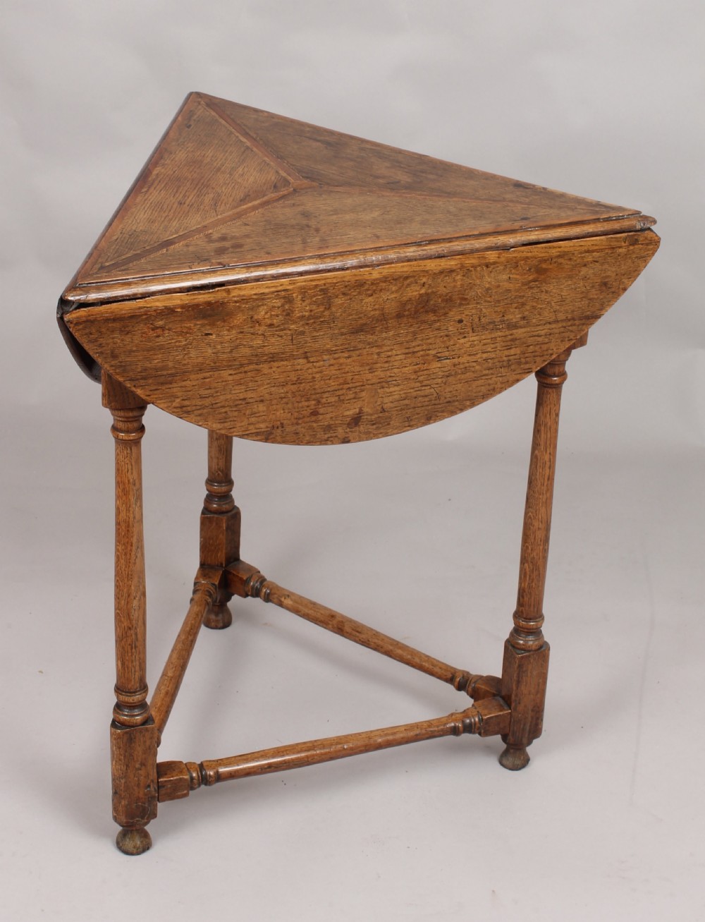 Rare early 18th century oak 'cricket' table View III