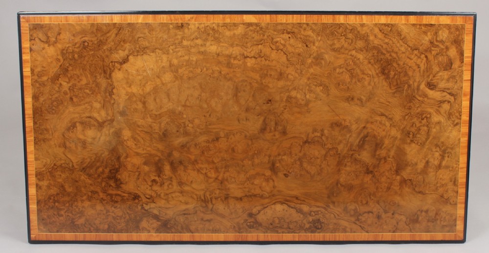 Victorian burr walnut card-table by Gillow & Co of Lancaster View VI
