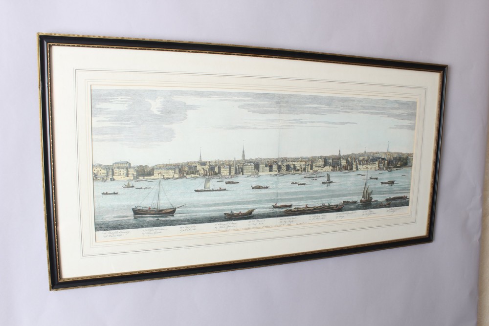 Rare set of five panoramas of the River Thames by Samuel and Nathaniel Buck View II