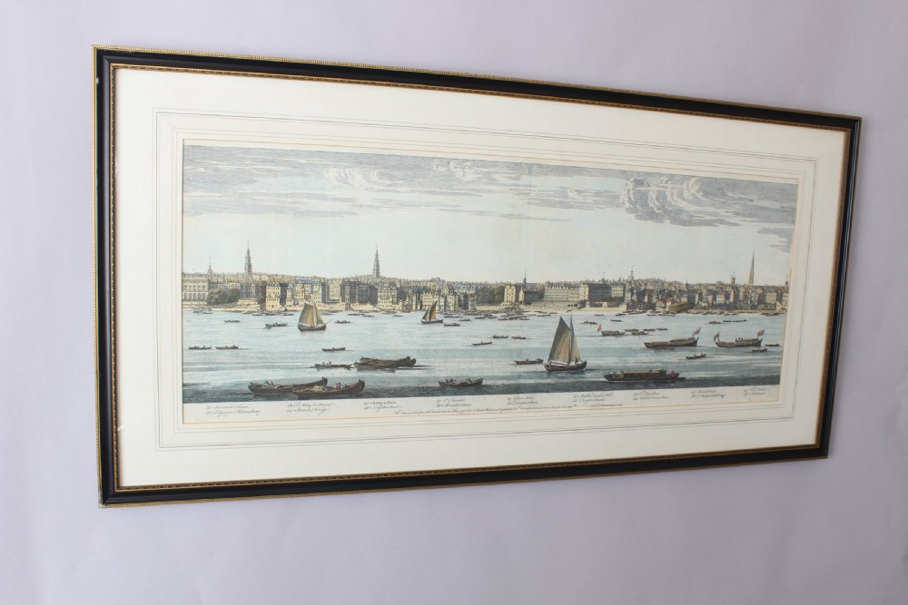 Rare set of five panoramas of the River Thames by Samuel and Nathaniel Buck View III