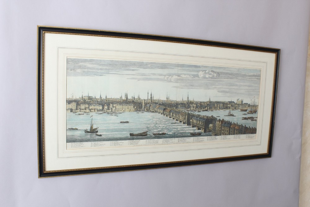 Rare set of five panoramas of the River Thames by Samuel and Nathaniel Buck View V