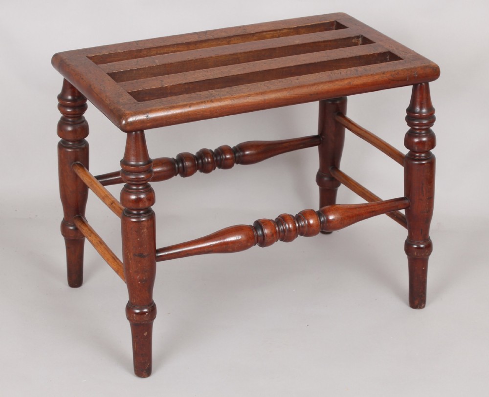 Victorian mahogany luggage-stand