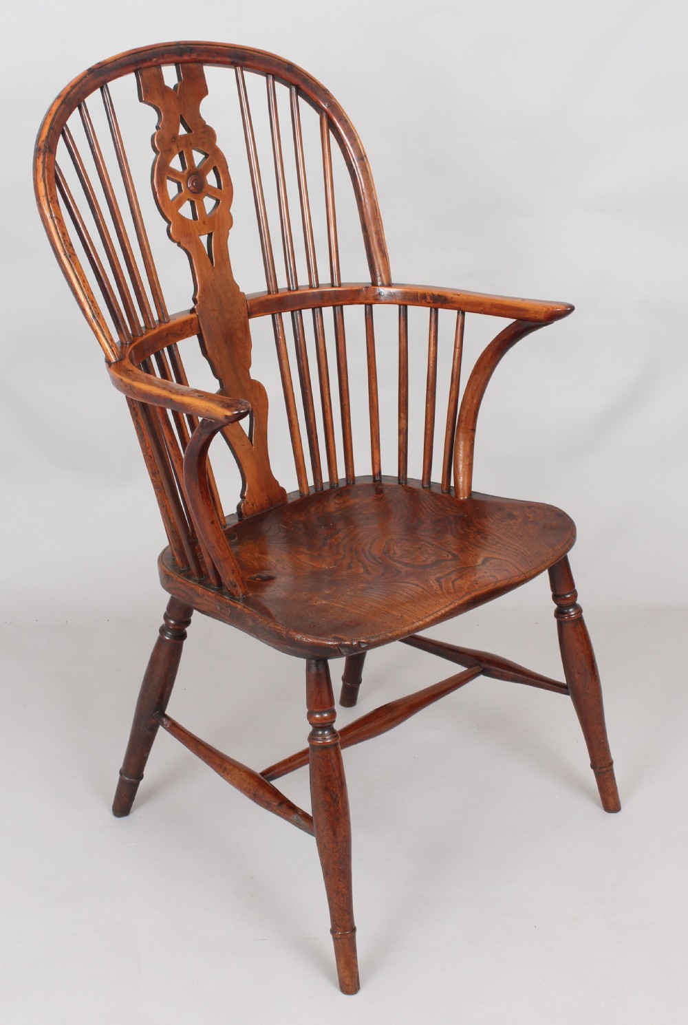 Early nineteenth century yew and elm Windsor arm-chair View II