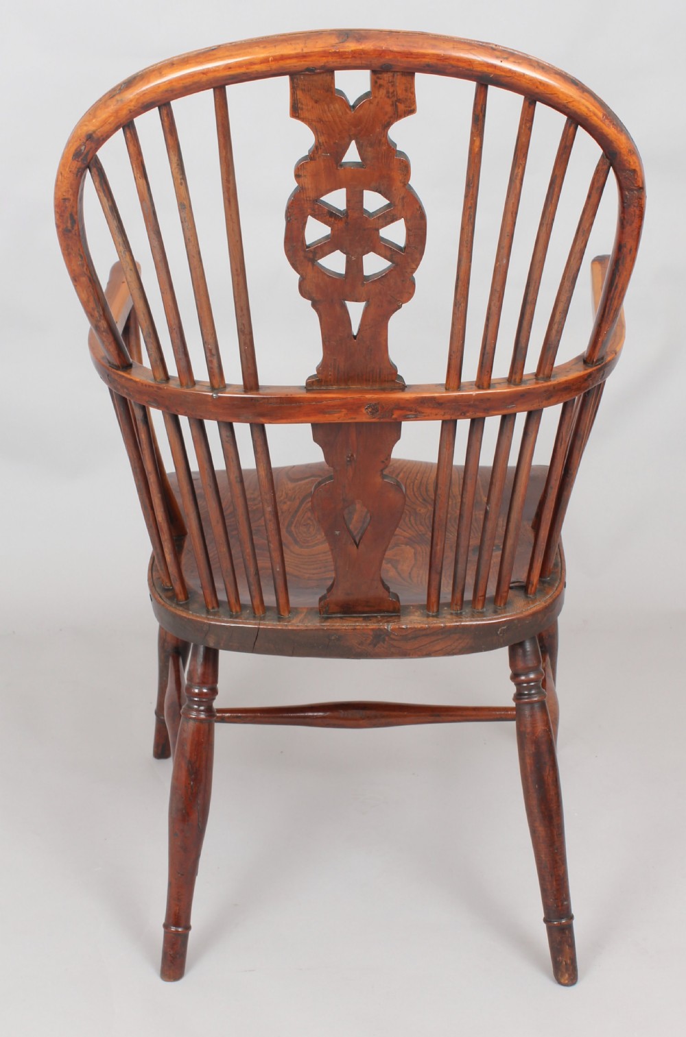 Early nineteenth century yew and elm Windsor arm-chair View IV