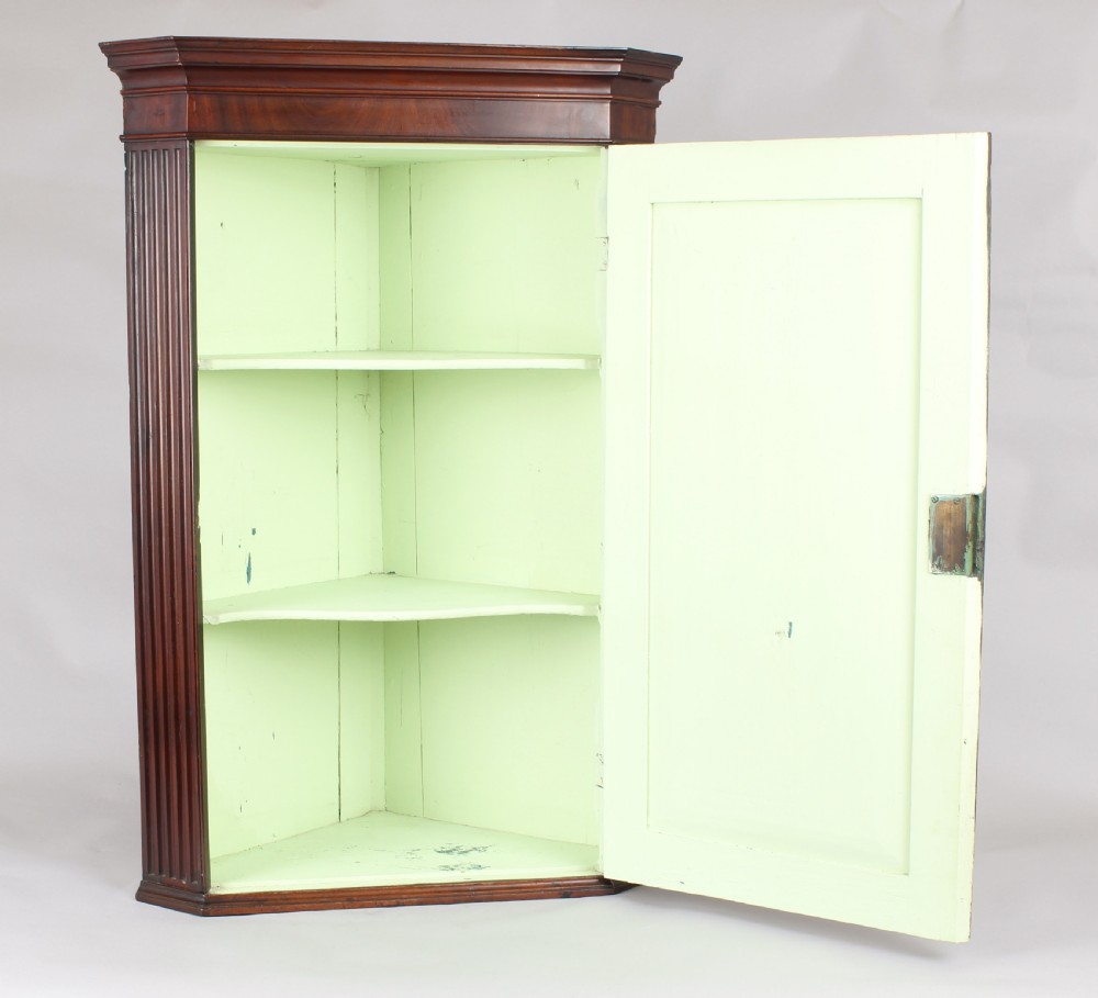 George III period small mahogany corner cupboard View III