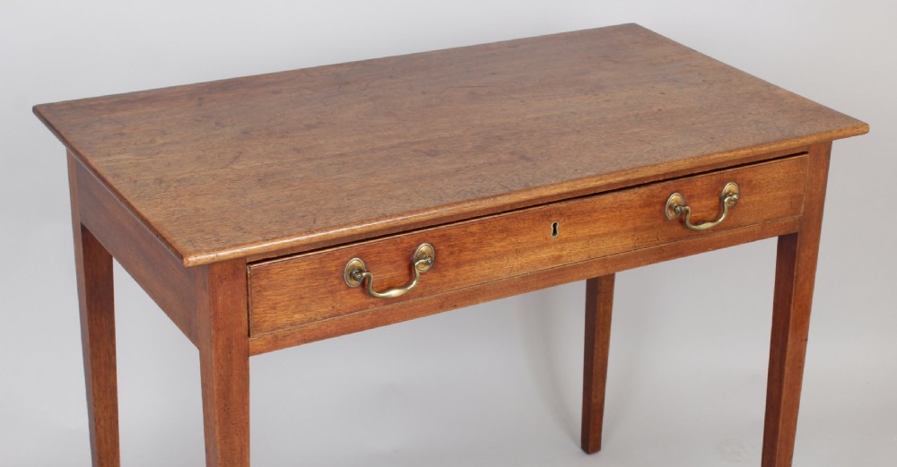 A George III period pale mahogany side-table View II