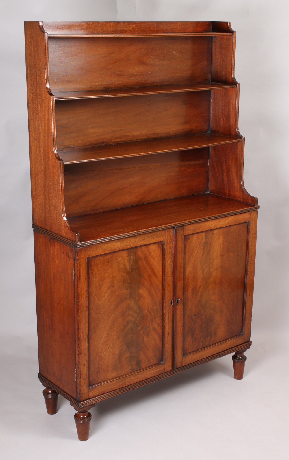 George IV period mahogany bookcase-cabinet View II