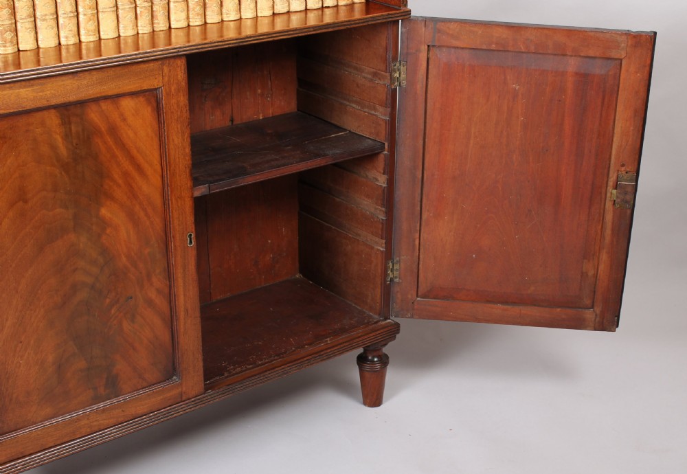 George IV period mahogany bookcase-cabinet View IV