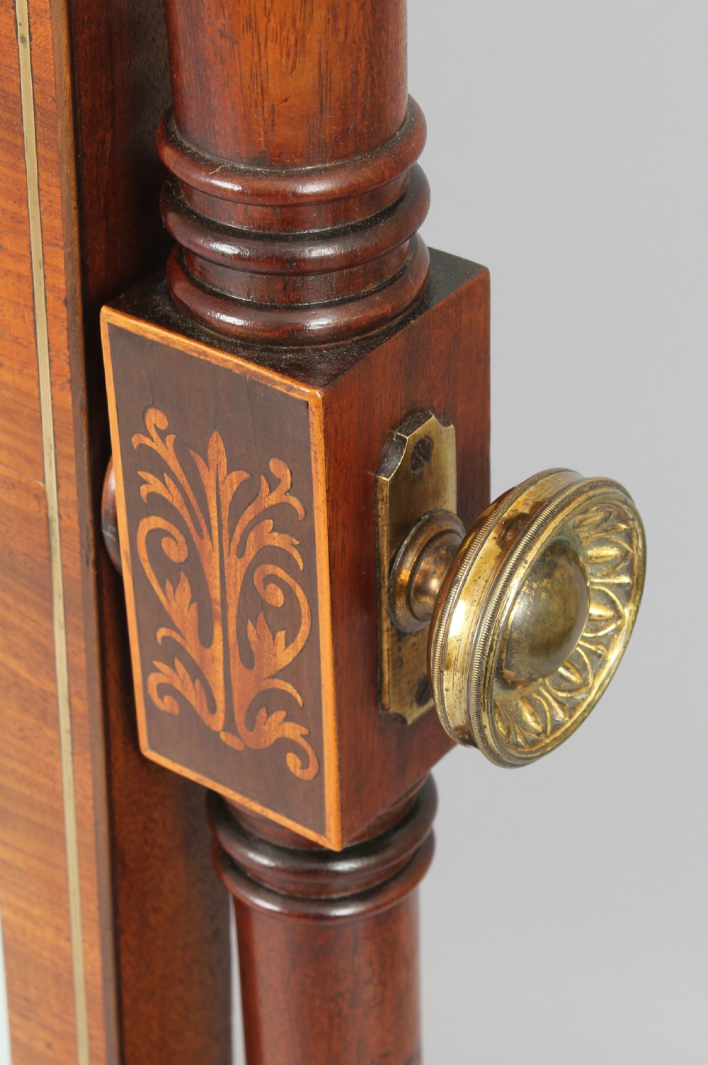 Good quality George IV period mahogany cheval dressing-mirror View II