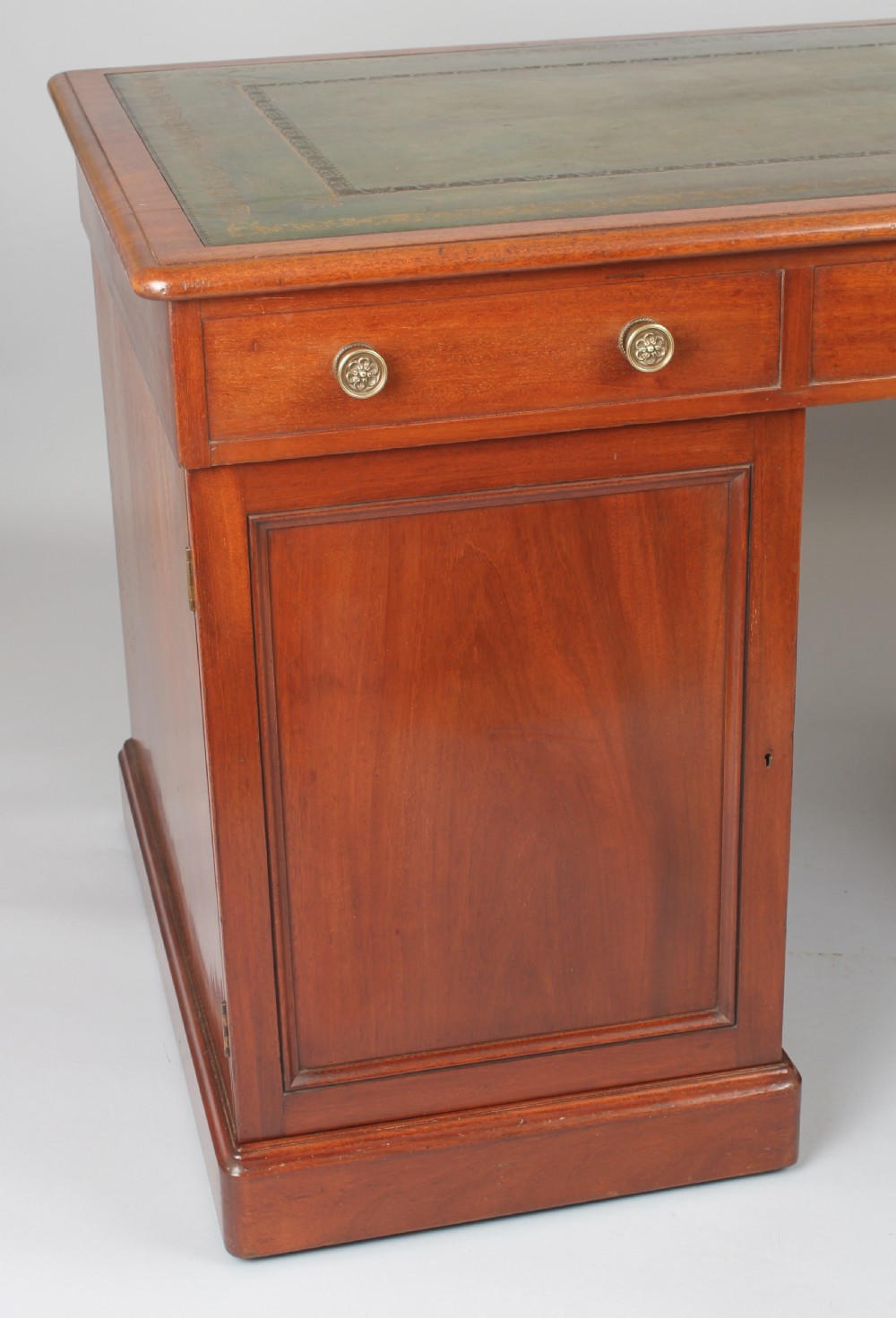 George IV period mahogany knee-hole desk View IV