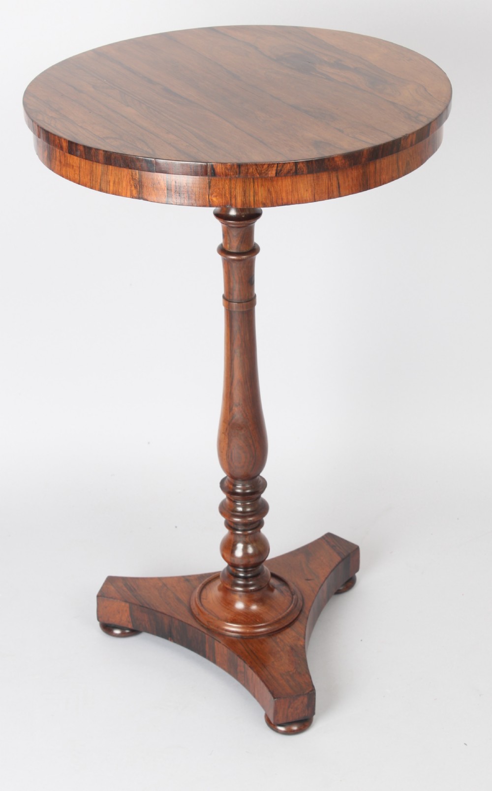 Fine rosewood circular occasional lamp table View II