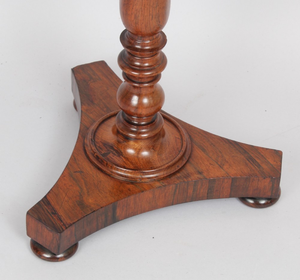 Fine rosewood circular occasional lamp table View III
