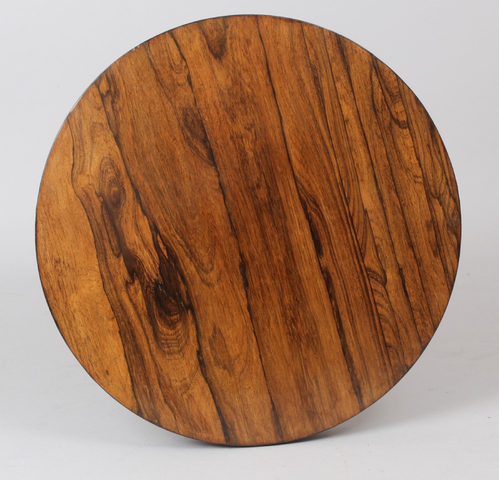 Fine rosewood circular occasional lamp table View IV