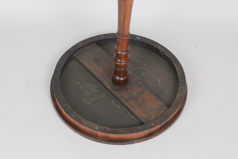 Fine rosewood circular occasional lamp table View V