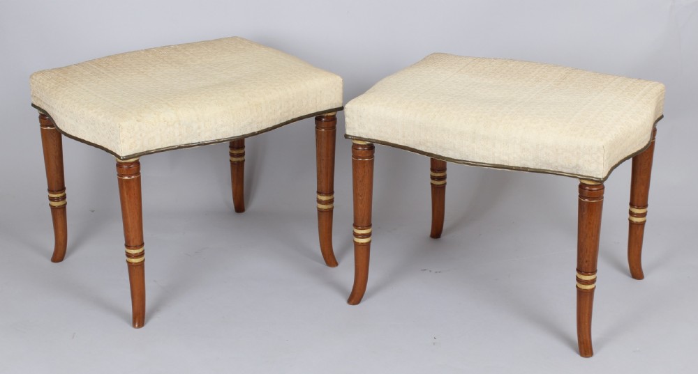 Pair of early nineteenth century Continental stools