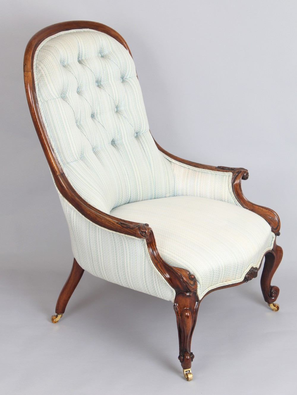 A good pair of early Victorian rosewood arm-chairs View II