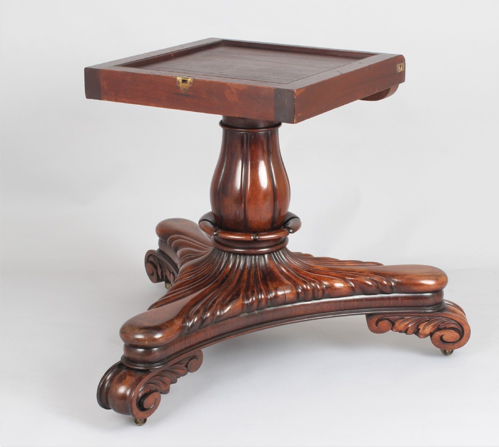 Fine William IV period rosewood pedestal table View III