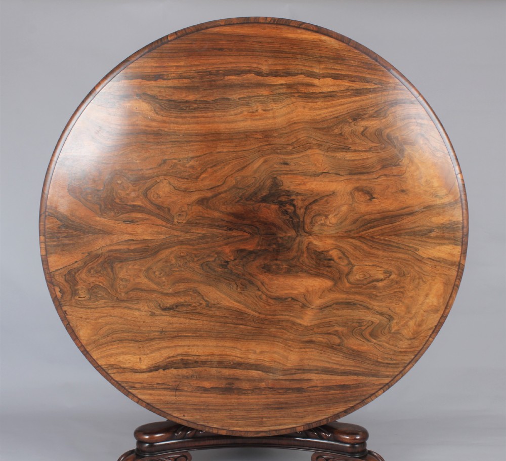 Fine William IV period rosewood pedestal table View IV