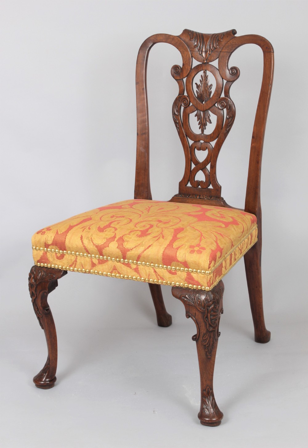 Pair of fine George II period walnut side-chairs View II