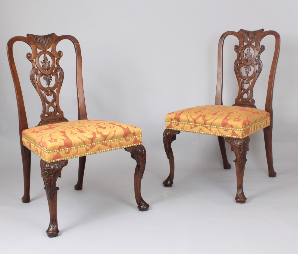 Pair of fine George II period walnut side-chairs View VI