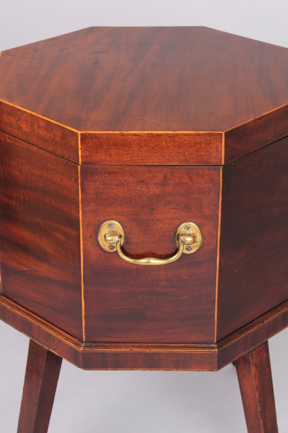 George III period octagonal mahogany cellarette View III