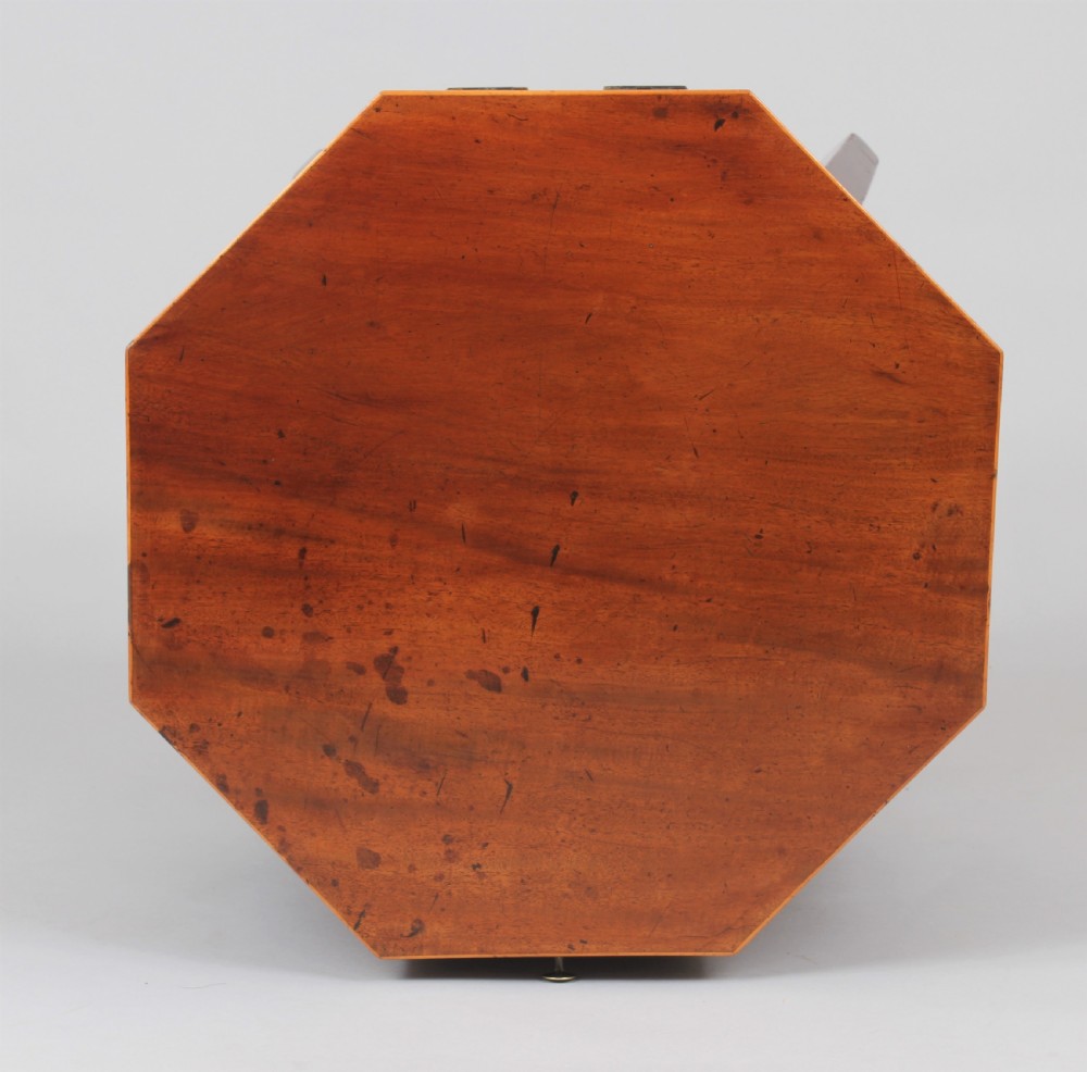 George III period octagonal mahogany cellarette View IV