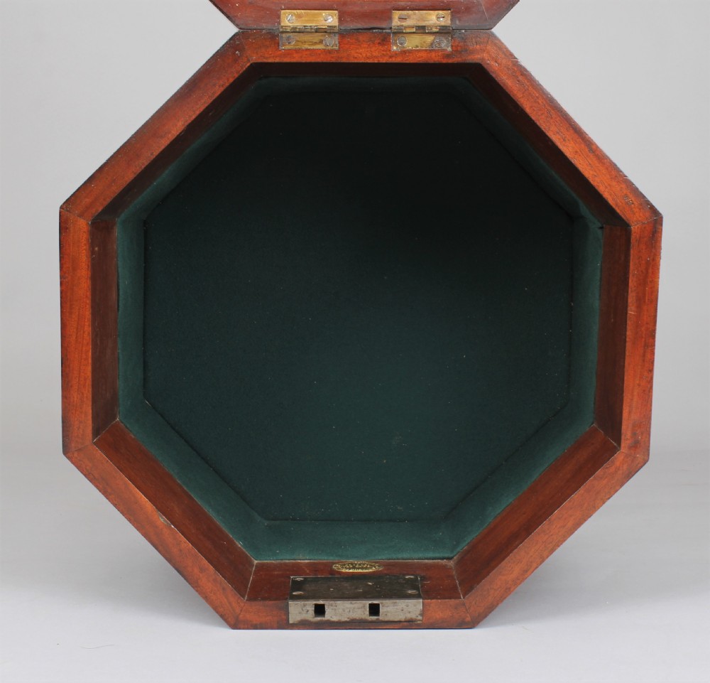 George III period octagonal mahogany cellarette View V