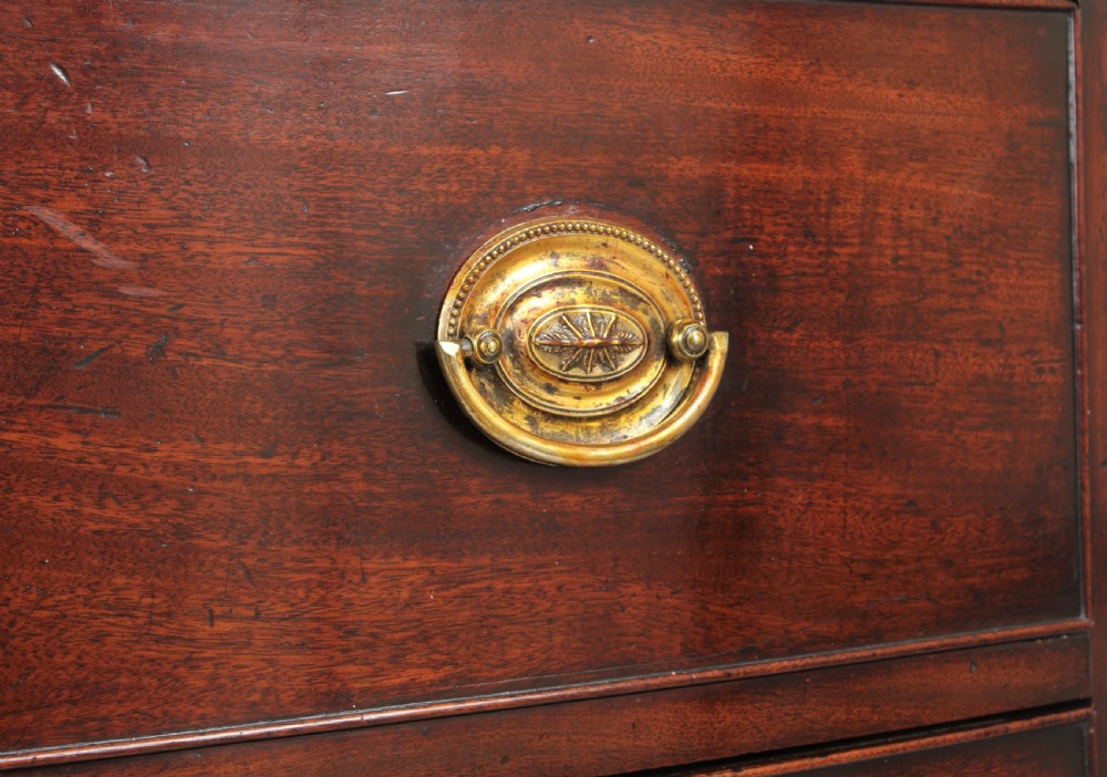 Good quality George III period mahogany small bow fronted chest of drawers View IV