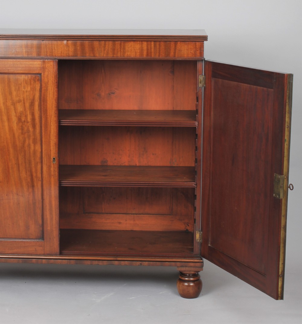 George III period mahogany dwarf side cabinet View III