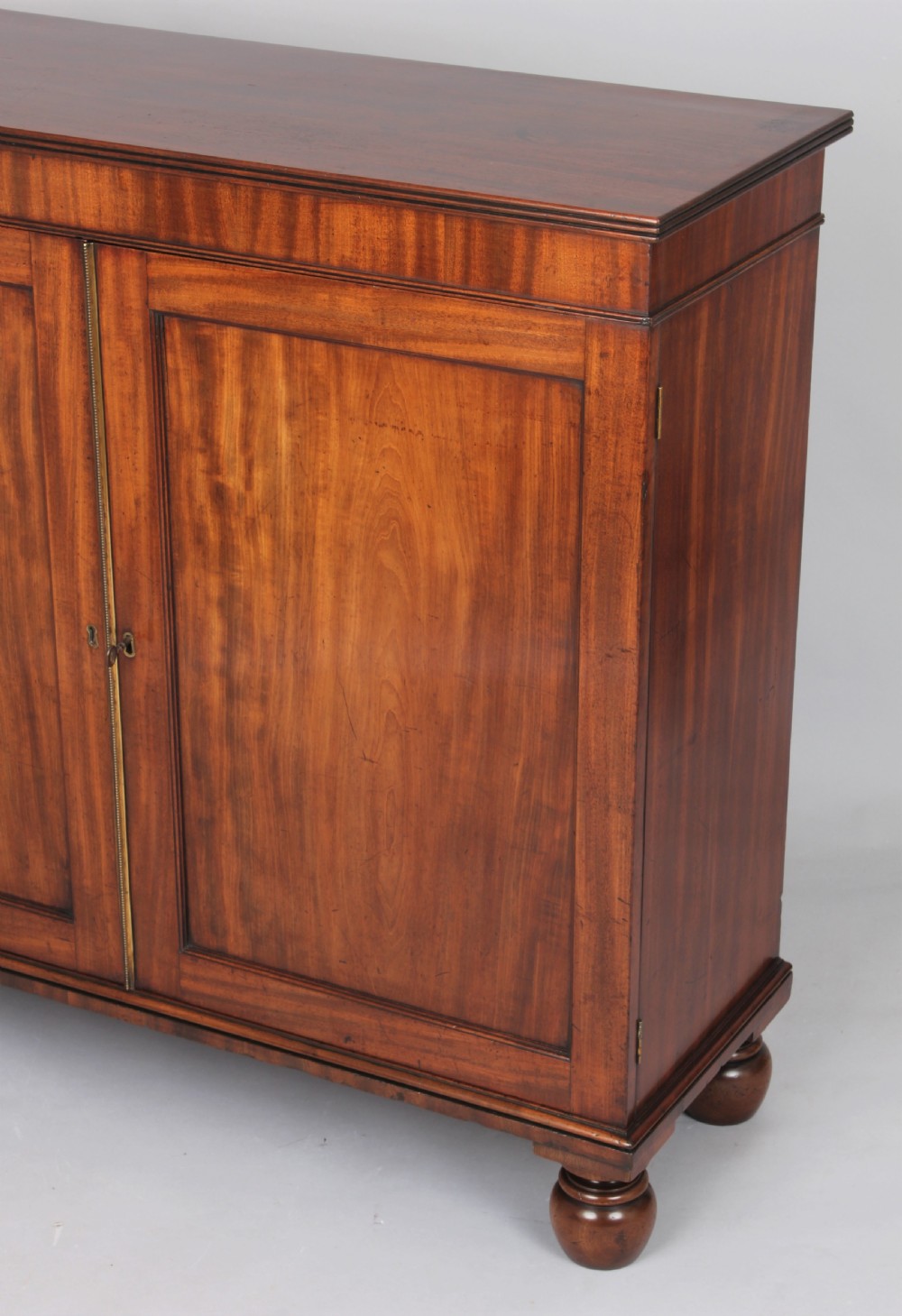 George III period mahogany dwarf side cabinet View IV