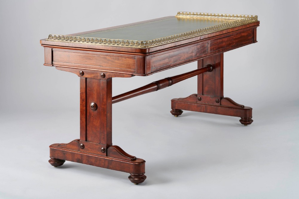 Good quality George IV period mahogany writing-table View II