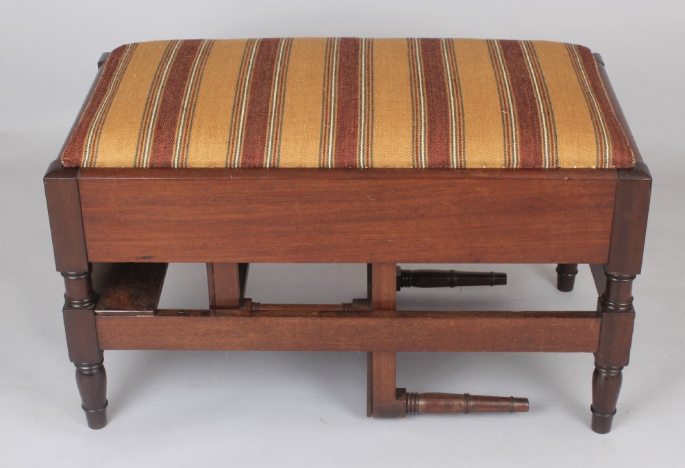Rare early 19th century mahogany metamorphic library steps stool