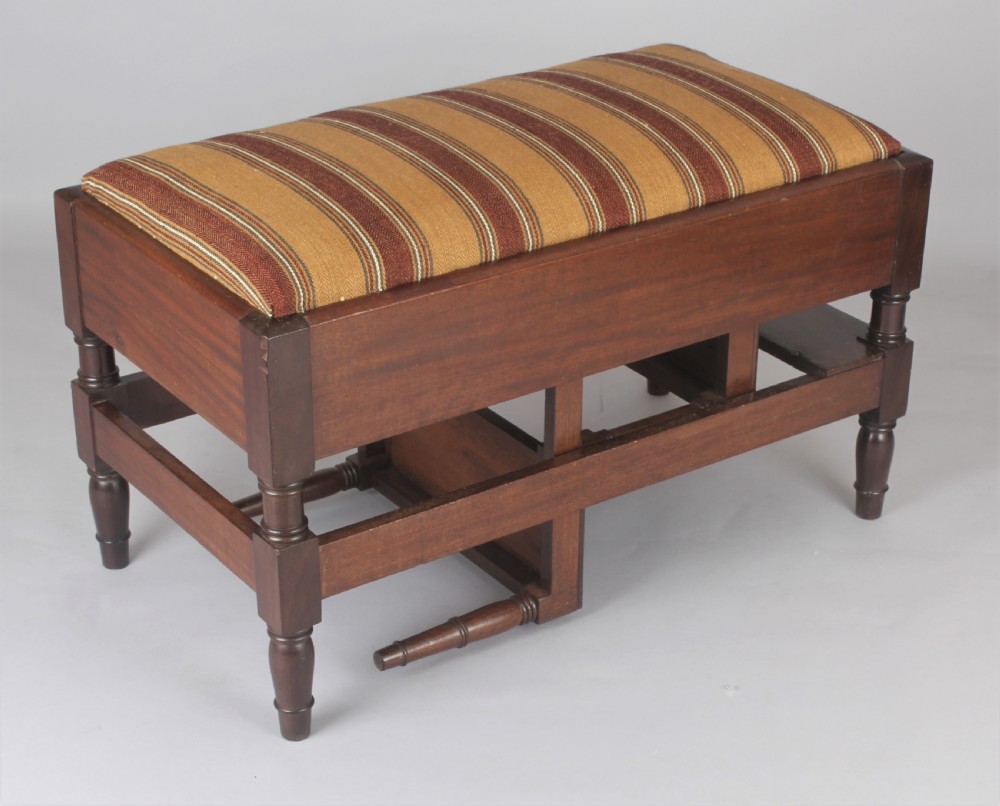 Rare early 19th century mahogany metamorphic library steps stool View IV