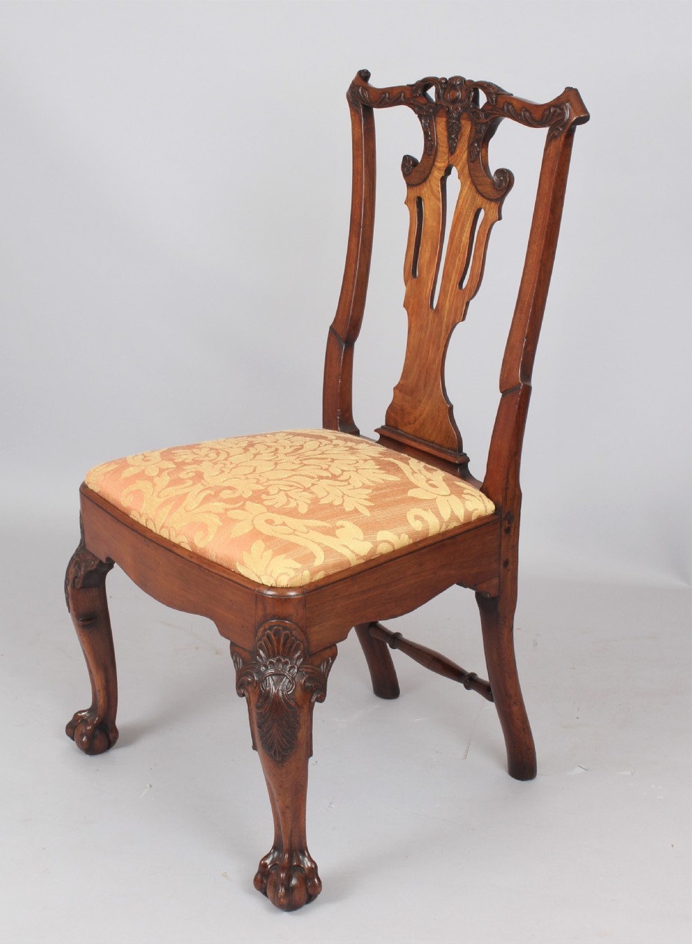 Fine George II period walnut side chair