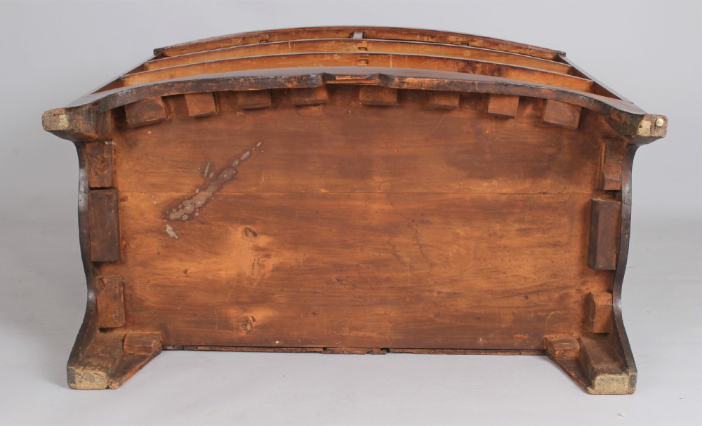 George IV period mahogany small bow-fronted chest of drawers View IV